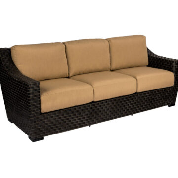 Cooper Wicker Cushion Sofa by Woodard
