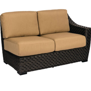 Cooper Wicker Cushion Right Arm Facing Loveseat by Woodard