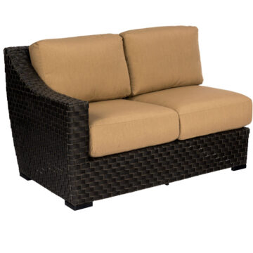 Cooper Wicker Cushion Left Arm Facing Loveseat by Woodard