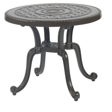 Grand Terrace Cast Aluminum 26" Round End Table by Gensun