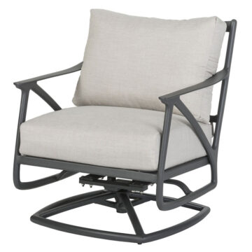 Amari Cushion Aluminum Carbon Swivel Rocker Lounge Chair by Gensun