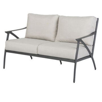 Amari Cushion Aluminum Carbon Loveseat by Gensun