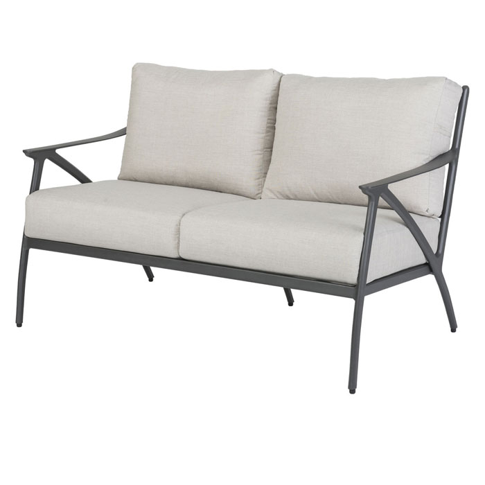 Amari Cushion Aluminum Carbon Loveseat by Gensun