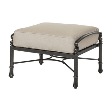 Bella Vista Cast Aluminum Cushion Ottoman by Gensun