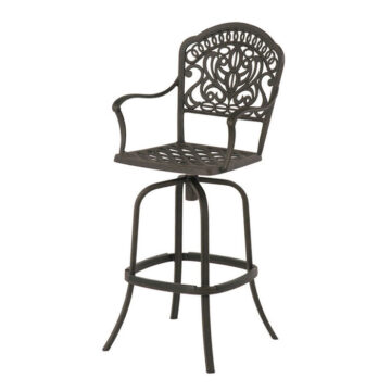 Tuscany Cast Aluminum Swivel Bar Stool by Hanamint