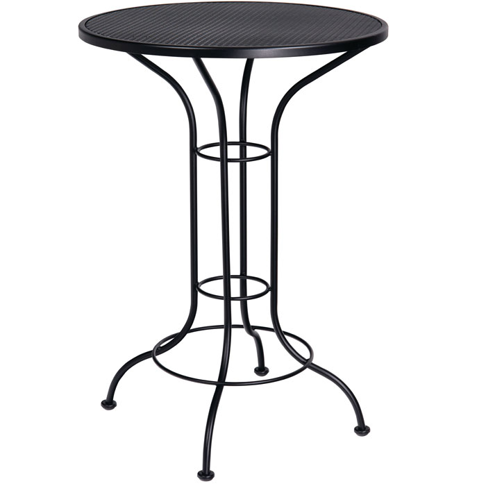 30" Round Mesh Top Bar Height Table by Woodard