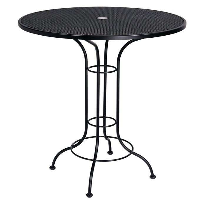 42" Round Mesh Top Bar Height Table by Woodard