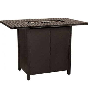 Thatch Rectangular Bar Height Fire Table by Woodard