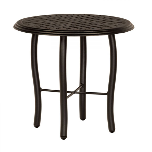 22" Thatch Round End Table by Woodard