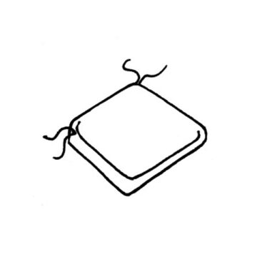 19 x 17 x 2.5 Seat Cushion Fabric Ties
