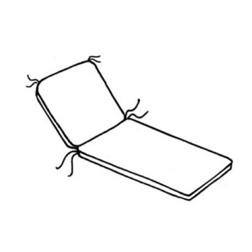 74" x 23" x 3" Chaise Lounge Cushion