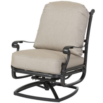 Florence Cast Aluminum Cushion High Back Swivel Lounge Chair by Gensun
