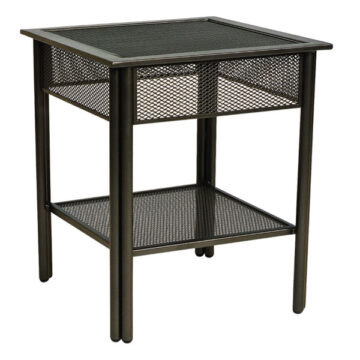 Jax Wrought Iron 21'' Wide Square Micro-Mesh Top End Table by Woodard