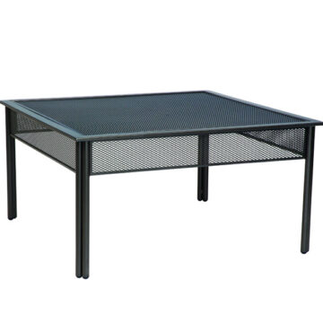 Jax Wrought Iron 39" Square Micro-Mesh Top Coffee Table by Woodard