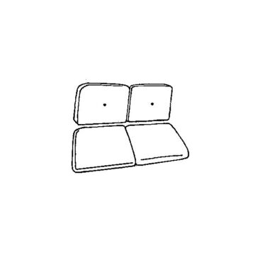 23 x 25 x 5 Deluxe Wicker Loveseat Cushions by Classic Cushion