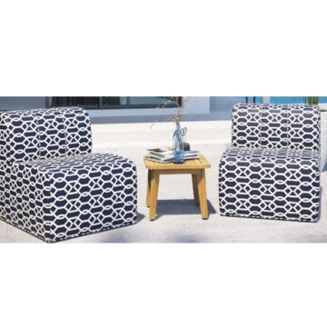 Tuscino Armless Chair w/ End Table by Northcape International