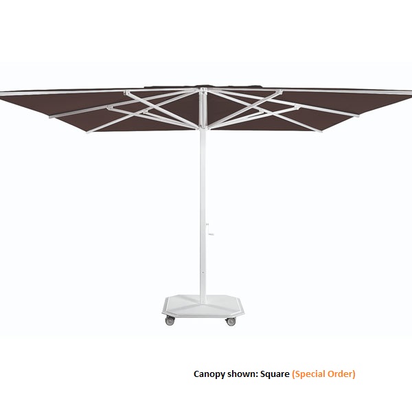 Jardinico 15 ft Octagon Center Post Crank Lift/ No Tilt Aluminum Umbrella w/base