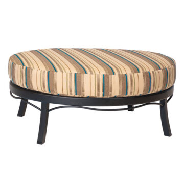 Cortland Cushion Aluminum Universal Oval Ottoman by Woodard