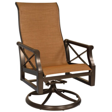 Andover Sling Aluminum High Back Swivel Rocker by Woodard