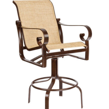 Woodard Belden Sling Aluminum Swivel Bar Stool
