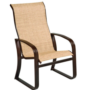 Cayman Isle Sling Aluminum High Back Dining Chair by Woodard