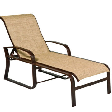 Cayman Isle Sling Aluminum Adjustable Chaise Lounge by Woodard