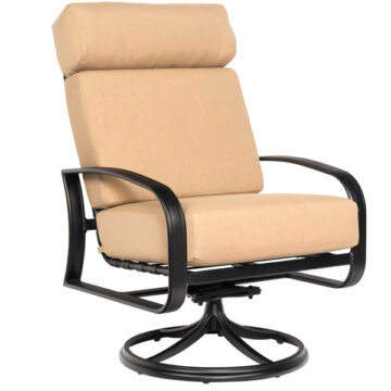 Cayman Isle Cushion Aluminum Swivel Rocking Lounge Chair by Woodard