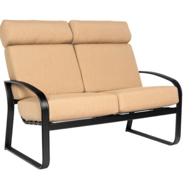 Cayman Isle Cushion Aluminum Loveseat by Woodard
