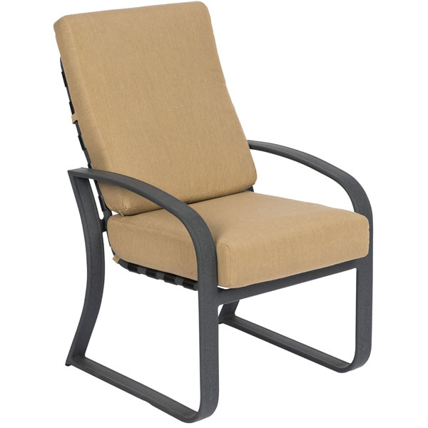 Cayman Isle Cushion Aluminum Dining Chair by Woodard