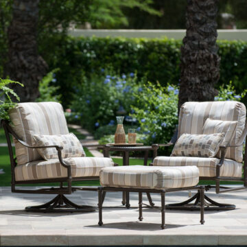 Delphi Cast Aluminum Lounge Set by Woodard