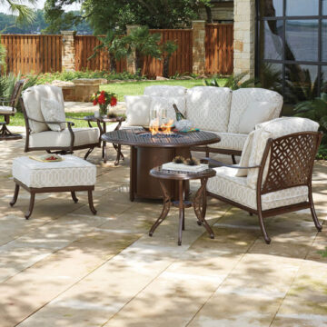 Casa Cast Aluminum Lounge Group by Woodard