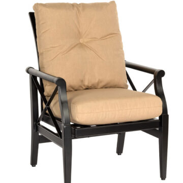Andover Cushion Aluminum Rocking Dining Chair by Woodard