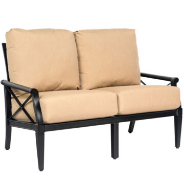Andover Cushion Aluminum Loveseat by Woodard