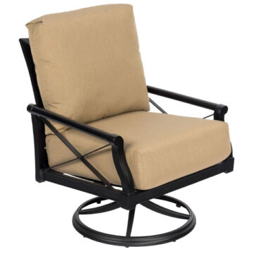 Andover Cushion Swivel Rocking Lounge Chair by Woodard