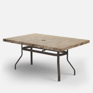 Slate Aluminum 62''W x 42''D Rectangular Counter Table by Homecrest