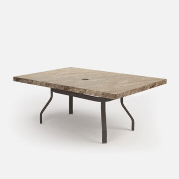 Slate Aluminum 62''W x 42''D Rectangular Dining Table by Homecrest