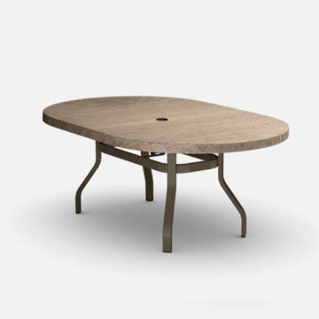 Slate Aluminum 72''W x 42''D Oval Counter Table by Homecrest
