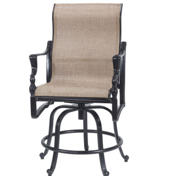 Bel Air Cast Aluminum Sling Swivel Rocking Balcony Stool by Gensun