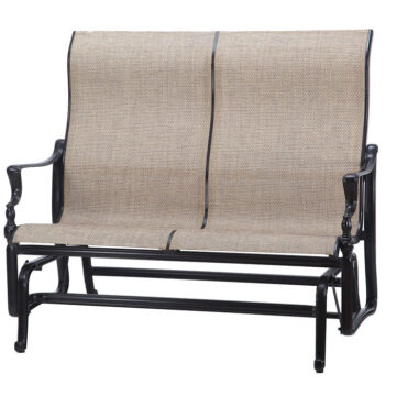 Bel Air Cast Aluminum Sling Loveseat Glider by Gensun