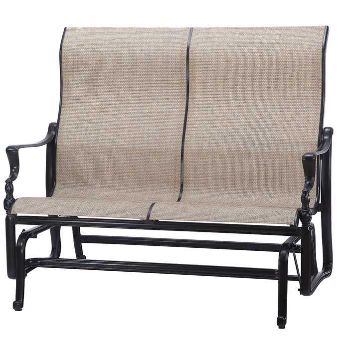 Bel Air Cast Aluminum Sling Loveseat Glider by Gensun