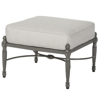 Bel Air Cushion Cast Aluminum Ottoman by Gensun