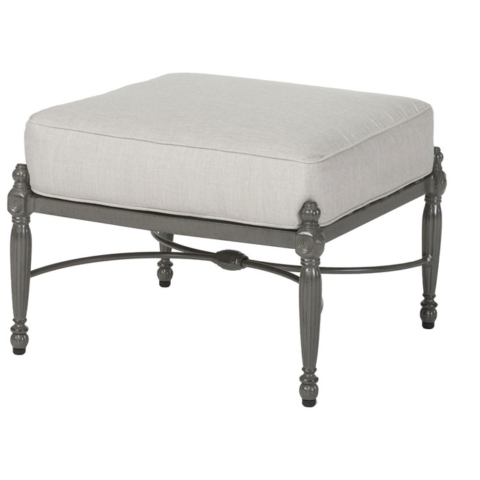 Bel Air Cushion Cast Aluminum Ottoman by Gensun