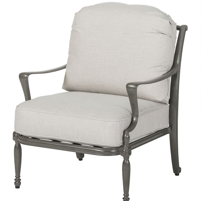 Bel Air Cushion Cast Aluminum Lounge Chair by Gensun