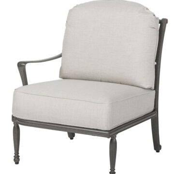 Bel Air Cushion Cast Aluminum Right Arm Lounge Chair by Gensun