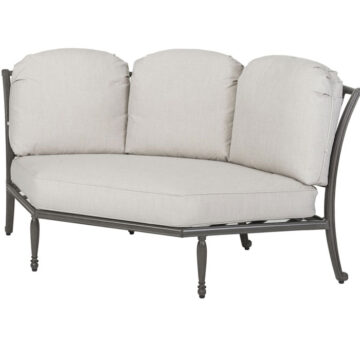 Bel Air Cushion Cast Aluminum Three-Back Corner Lounge Chair by Gensun