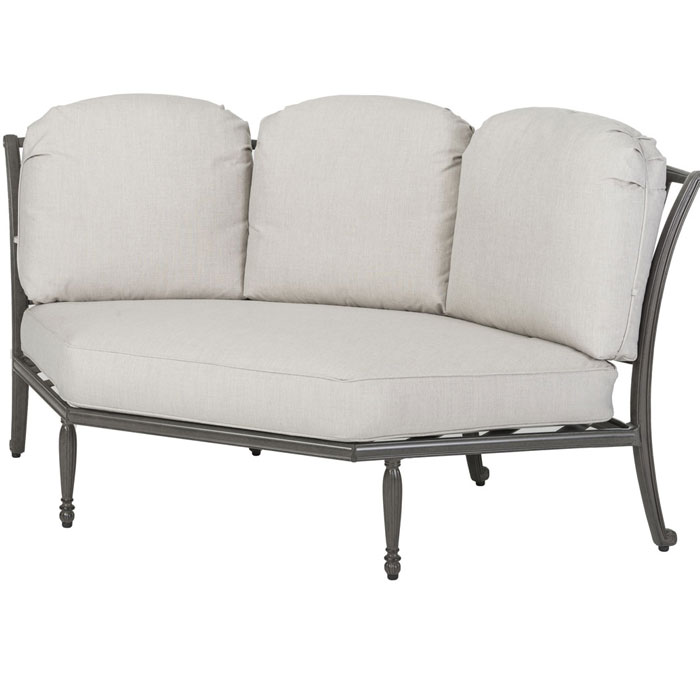 Bel Air Cushion Cast Aluminum Three-Back Corner Lounge Chair by Gensun