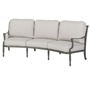 Bel Air Cushion Cast Aluminum Curved Sofa by Gensun