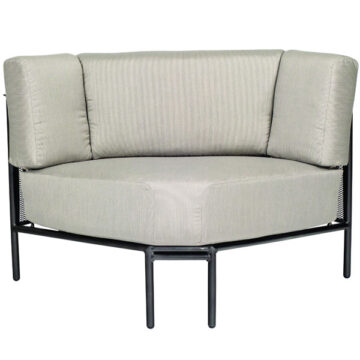 Jax Wrought Iron Corner Lounge Chair by Woodard