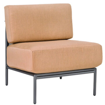 Jax Wrought Iron Armless Sectional Chair by Woodard