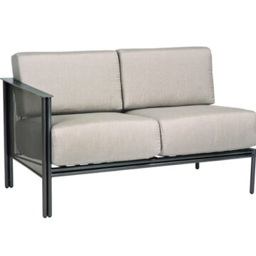 Jax Wrought Iron Left Arm Facing Loveseat by Woodard